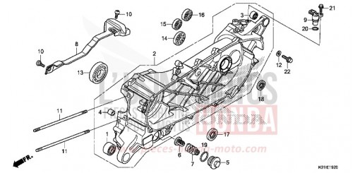 LEFT CRANKCASE SH125ADE de 2014